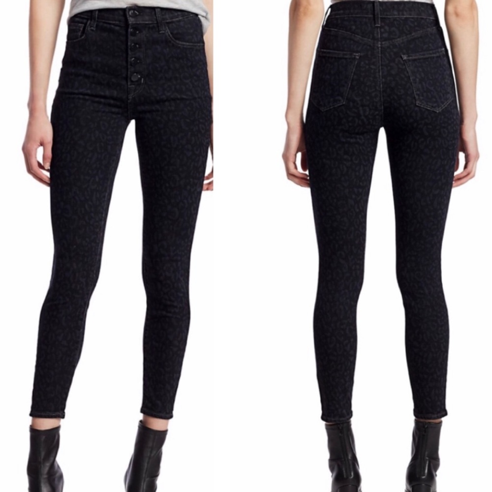 EUC no tags J Brand High Rise Cropped Leopard Jean